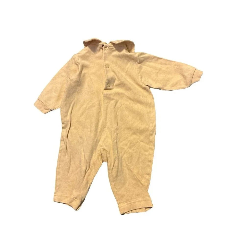 Vintage McBaby ABC Embroidered Baby Romper Yellow 3-6 Months Korea One Piece